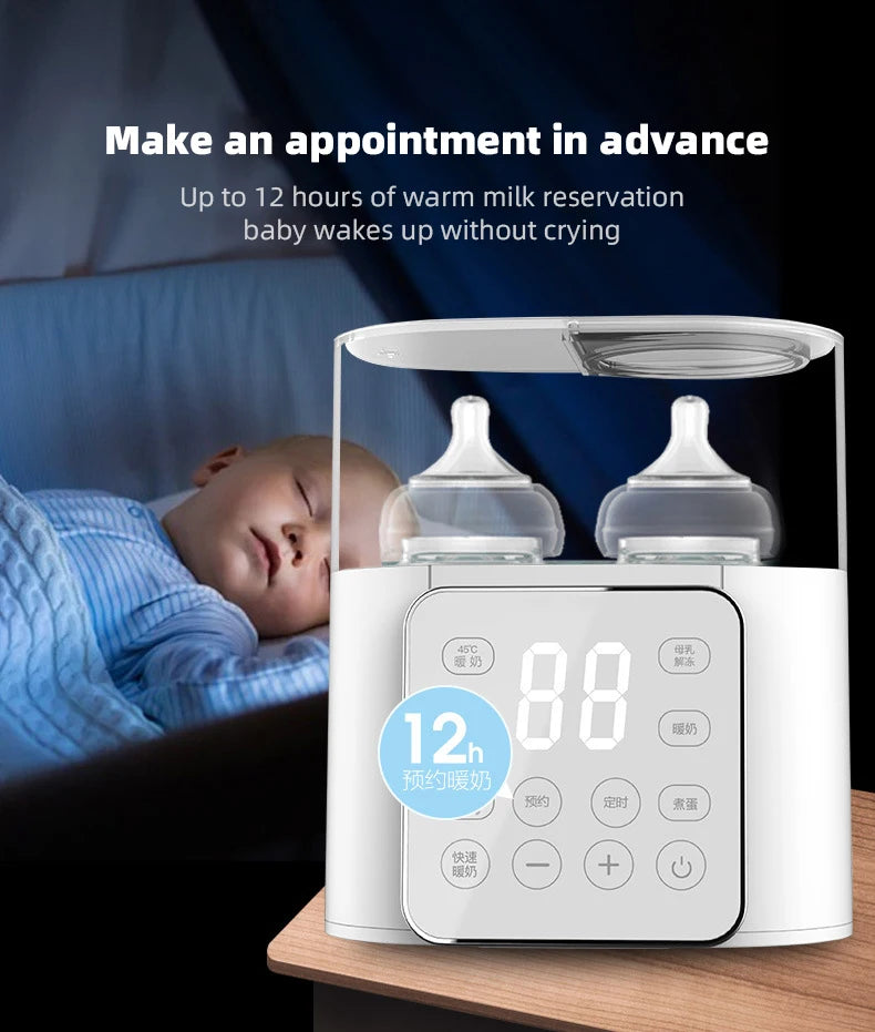 ⭐ Chauffe-Biberon Multifonction Intelligent – La température parfaite, sans stress