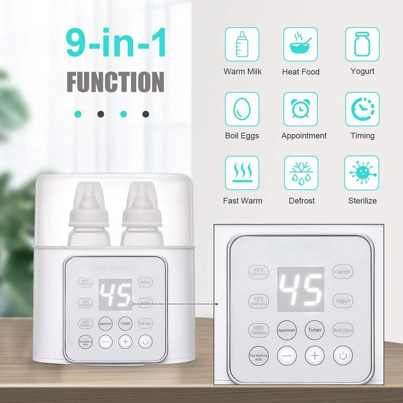 ⭐ Chauffe-Biberon Multifonction Intelligent – La température parfaite, sans stress