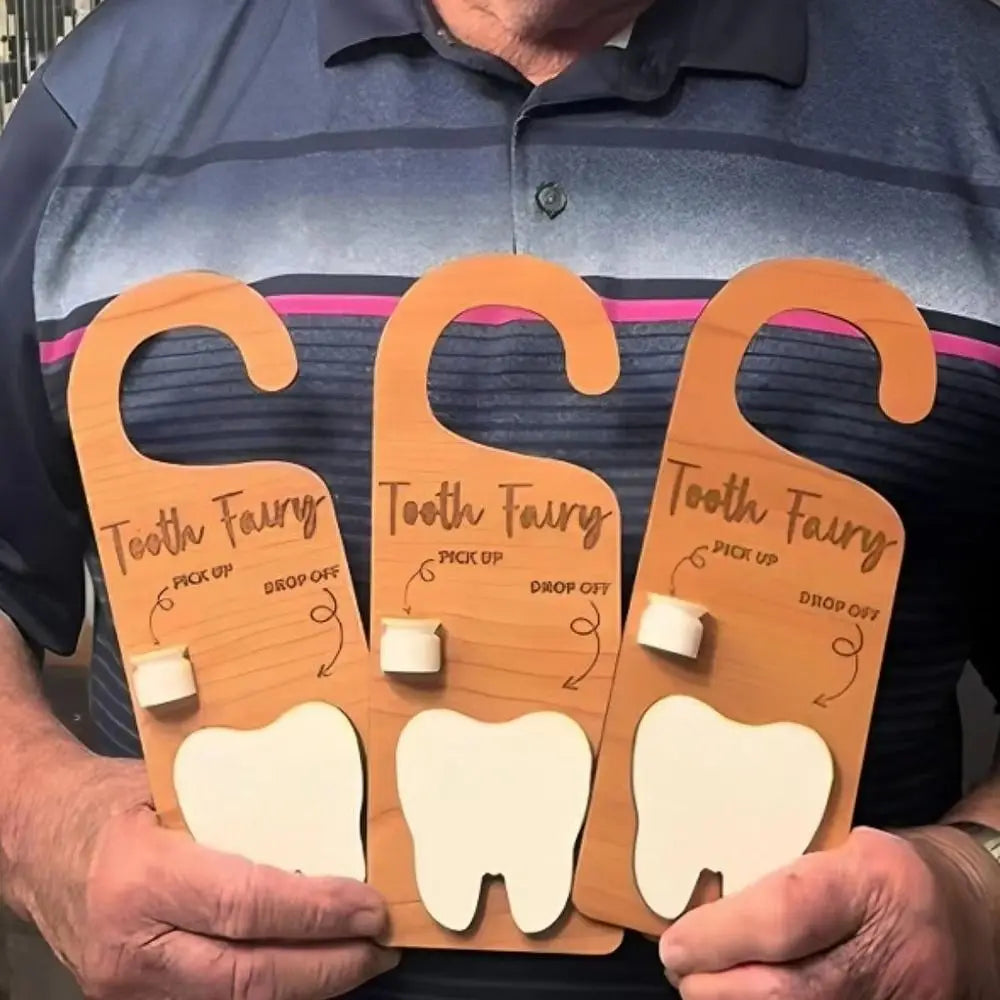 Accroche-porte “Petite Souris” en bois – Pour déposer la dent et recevoir la surprise magique