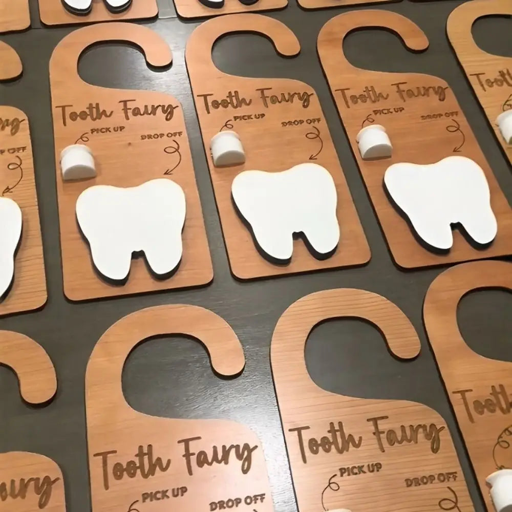 Accroche-porte “Petite Souris” en bois – Pour déposer la dent et recevoir la surprise magique