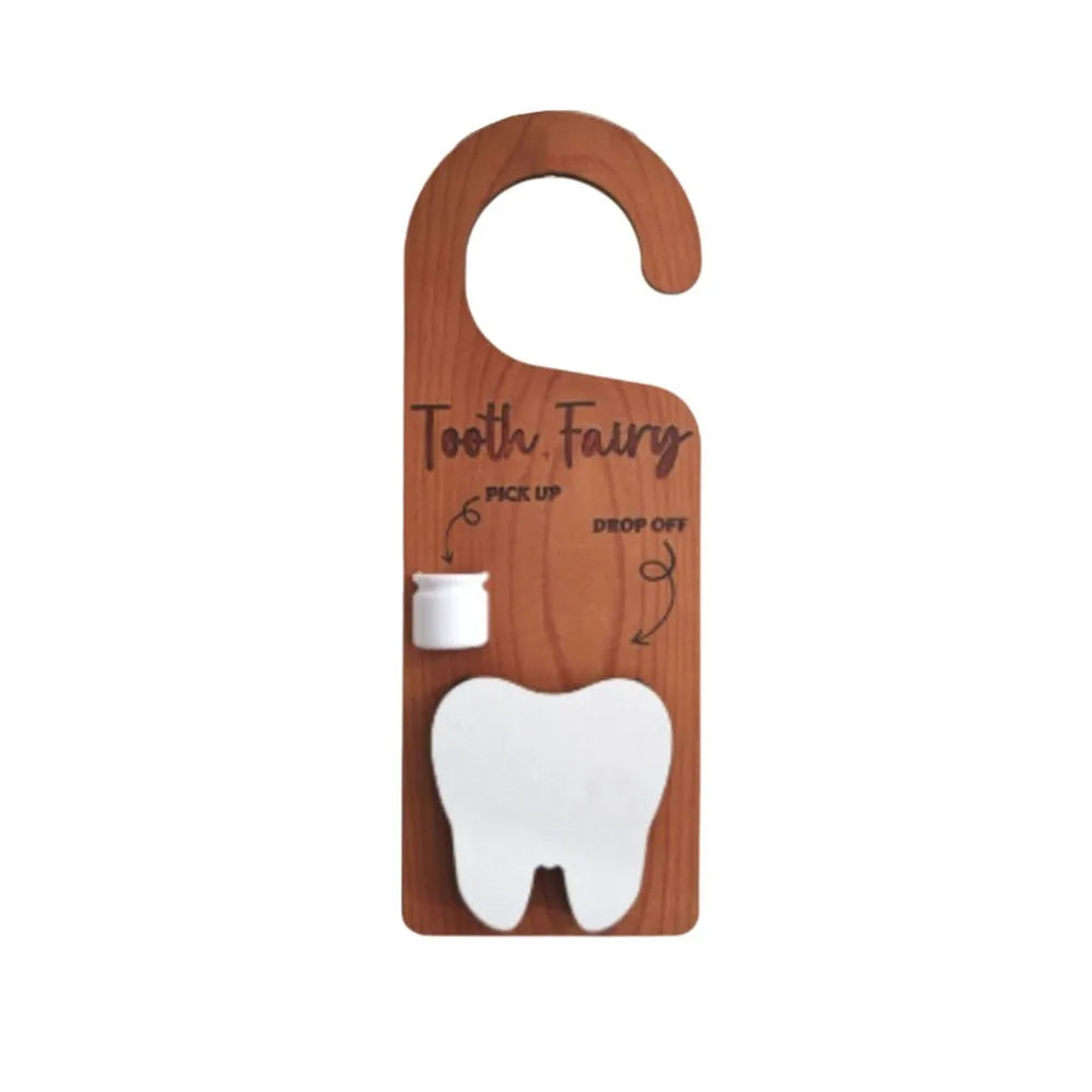 Accroche-porte “Petite Souris” en bois – Pour déposer la dent et recevoir la surprise magique