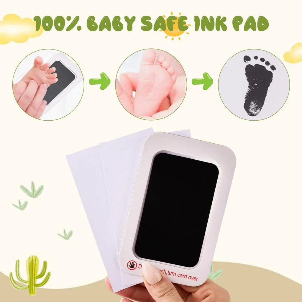 Kit d’empreintes de mains et de pieds pour bébé – Sans encre, souvenir unique et non toxique